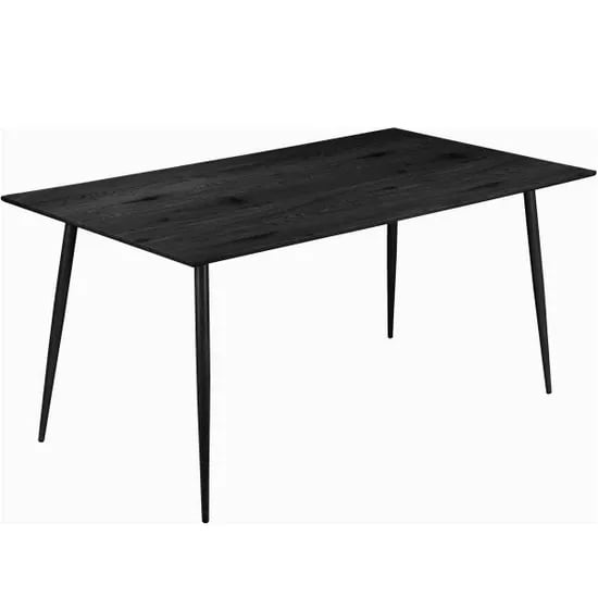 Malibu Wooden Dining Table 120cm Rectangular In Black
