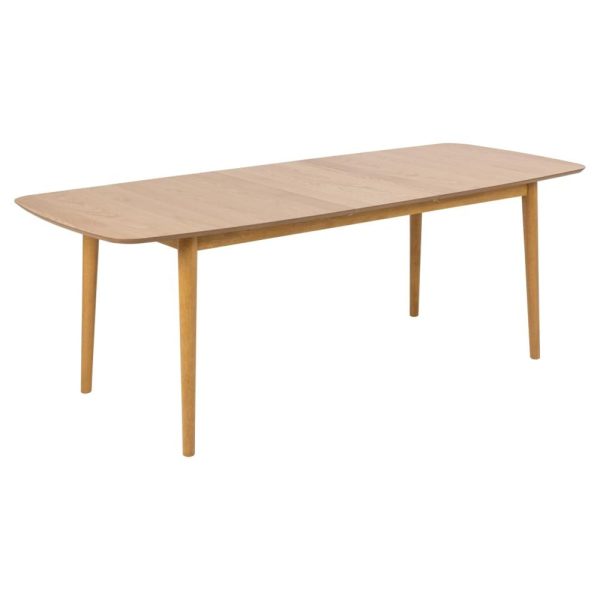 Malibu Wooden Extending Dining Table In Matt Oak | Bed Sava