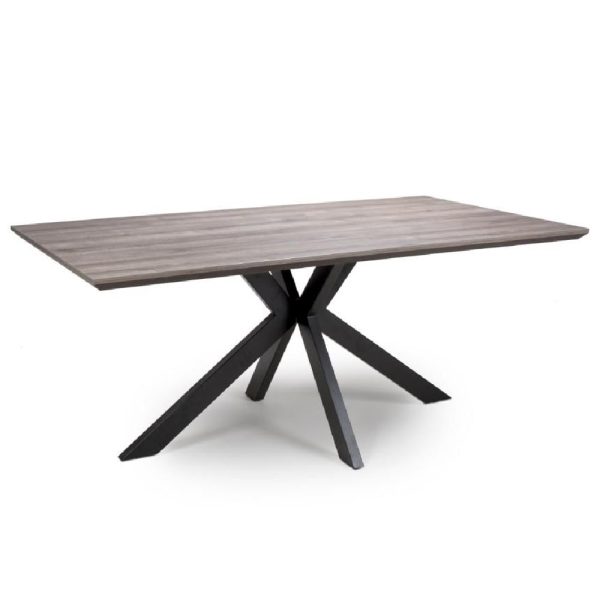 Malone Large Wooden Rectangular Dining Table In Grey | Bed Sava