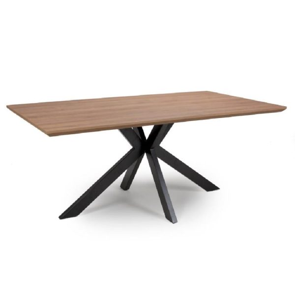 Malone Large Wooden Rectangular Dining Table In Light Walnut | Bed Sava