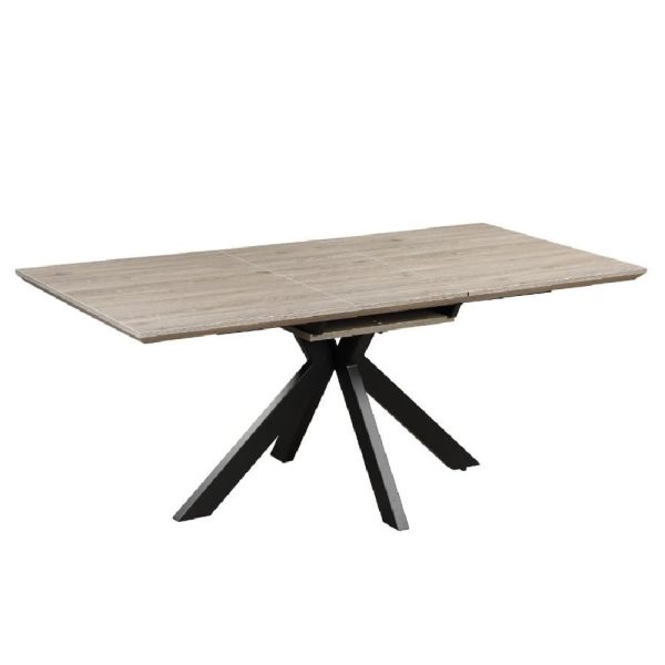 Malone Small Wooden Extending Dining Table In Grey | Bed Sava