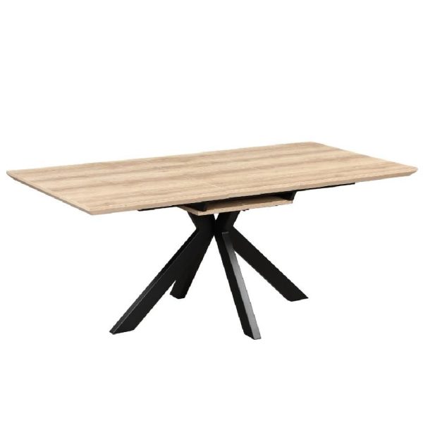 Malone Small Wooden Extending Dining Table In Oak | Bed Sava