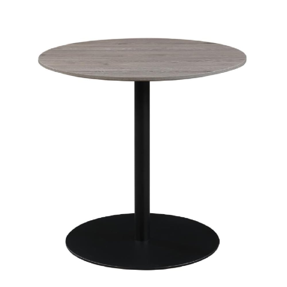 Malone Small Wooden Round Dining Table In Grey