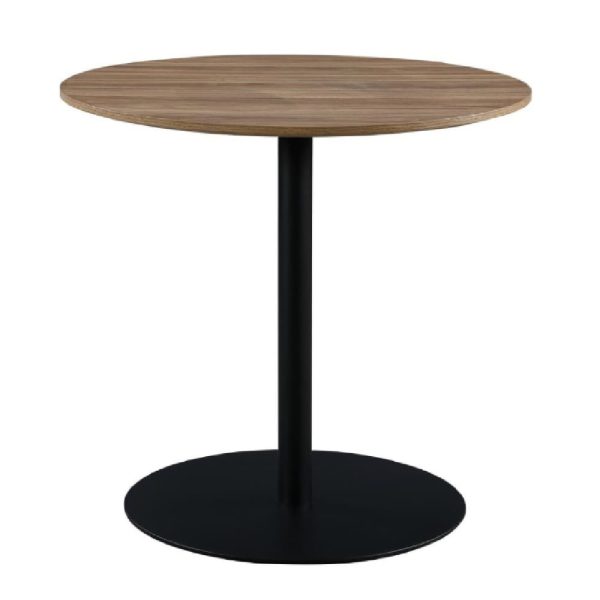 Malone Small Wooden Round Dining Table In Light Walnut | Bed Sava