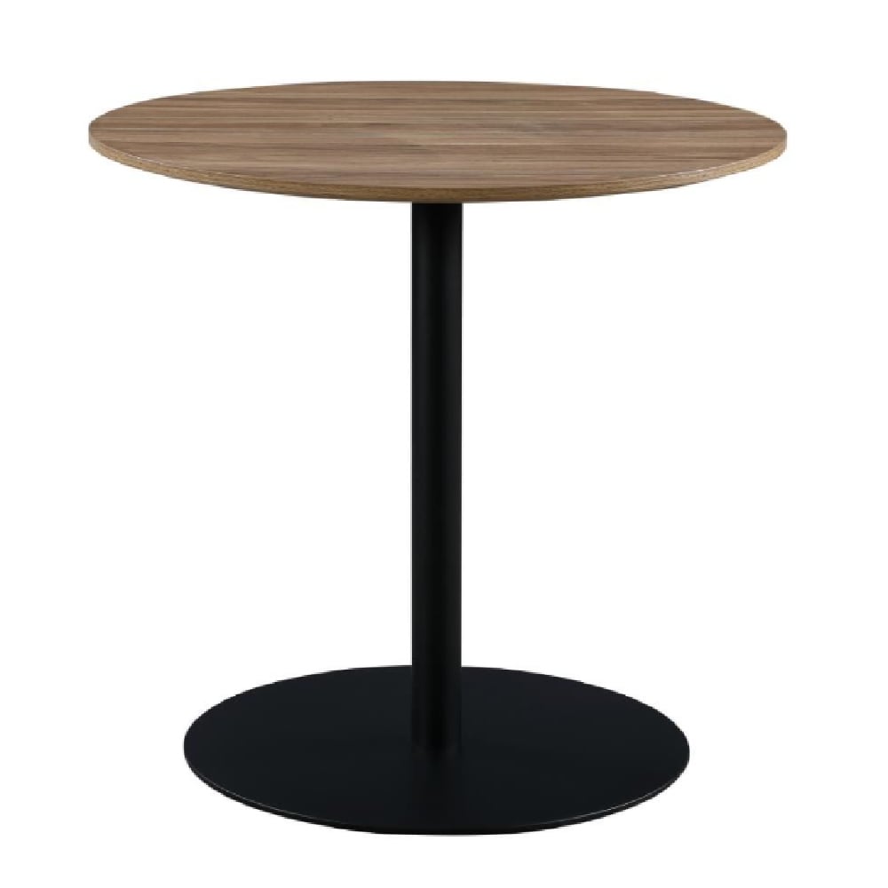 Malone Small Wooden Round Dining Table In Light Walnut