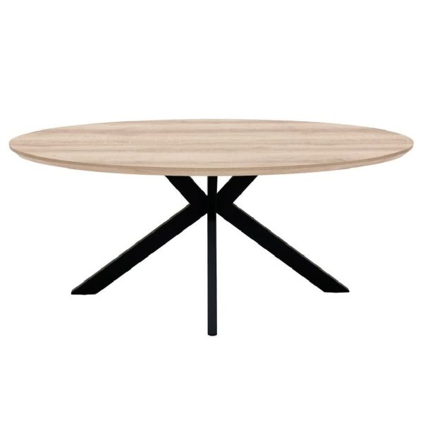 Malone Wooden Oval Dining Table In Oak | Bed Sava