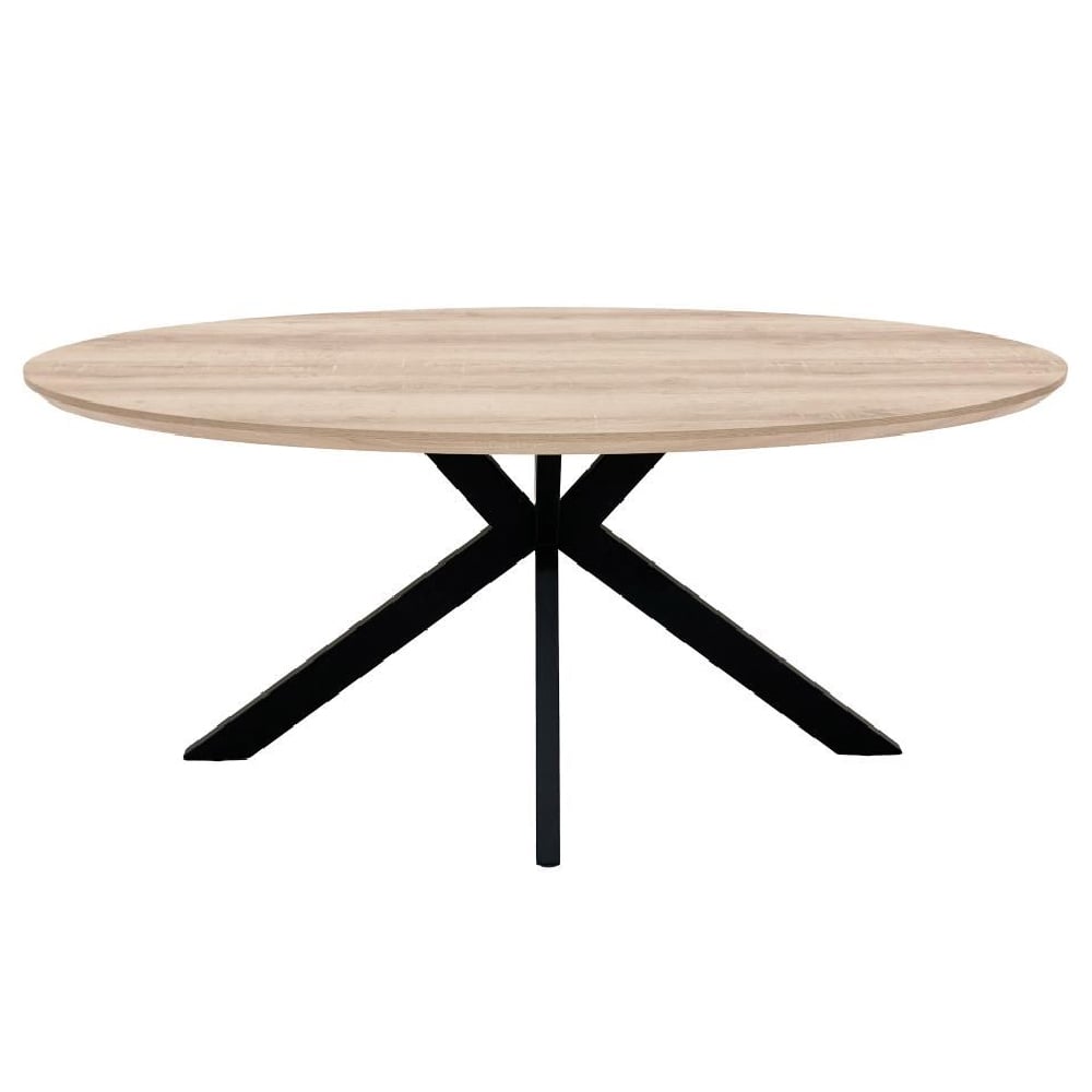 Malone Wooden Oval Dining Table In Oak