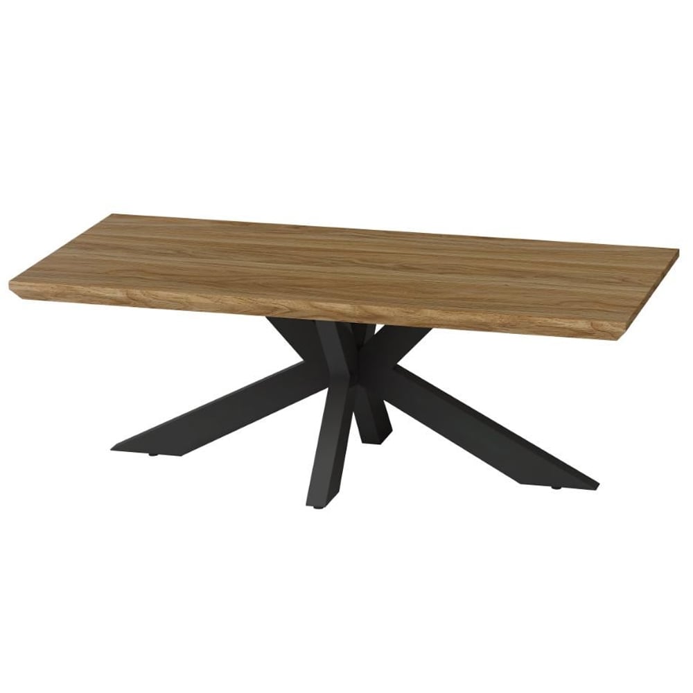 Malone Wooden Rectangular Coffee Table In Light Walnut