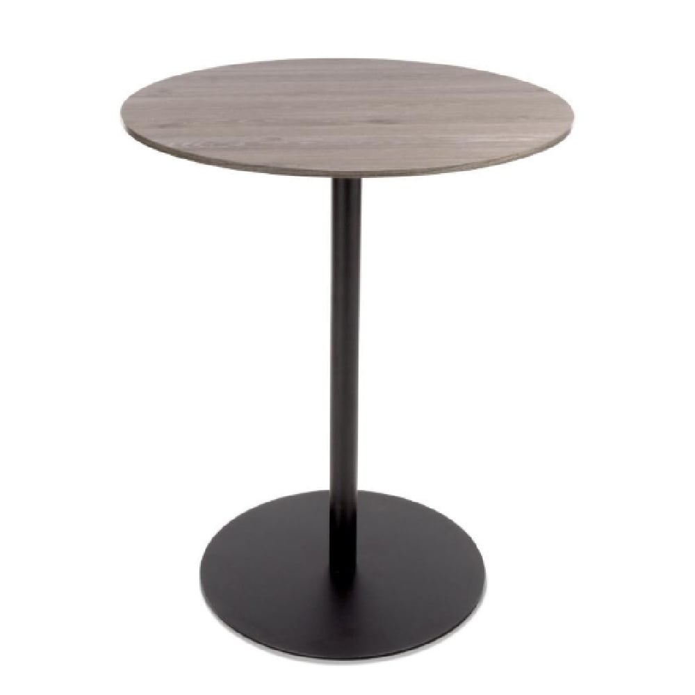 Malone Wooden Round Bar Table In Grey