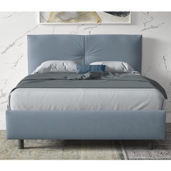 Malvern Fabric Small Double Bed In Sky Blue | Bed Sava
