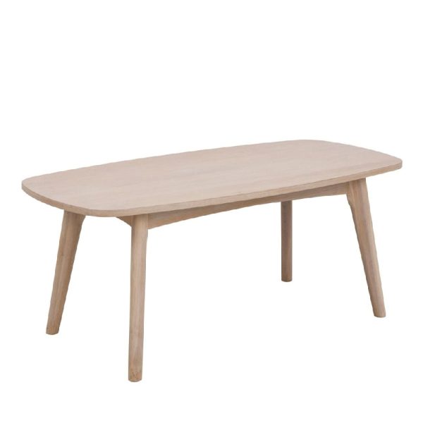 Manila Wooden Coffee Table In White Oak | Bed Sava