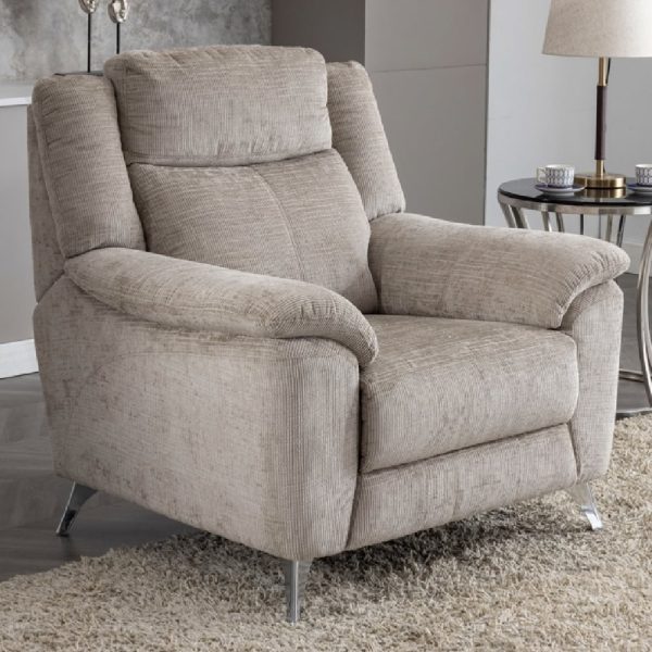 Mankato Fabric 1 Seater Sofa In Fossil | Bed Sava
