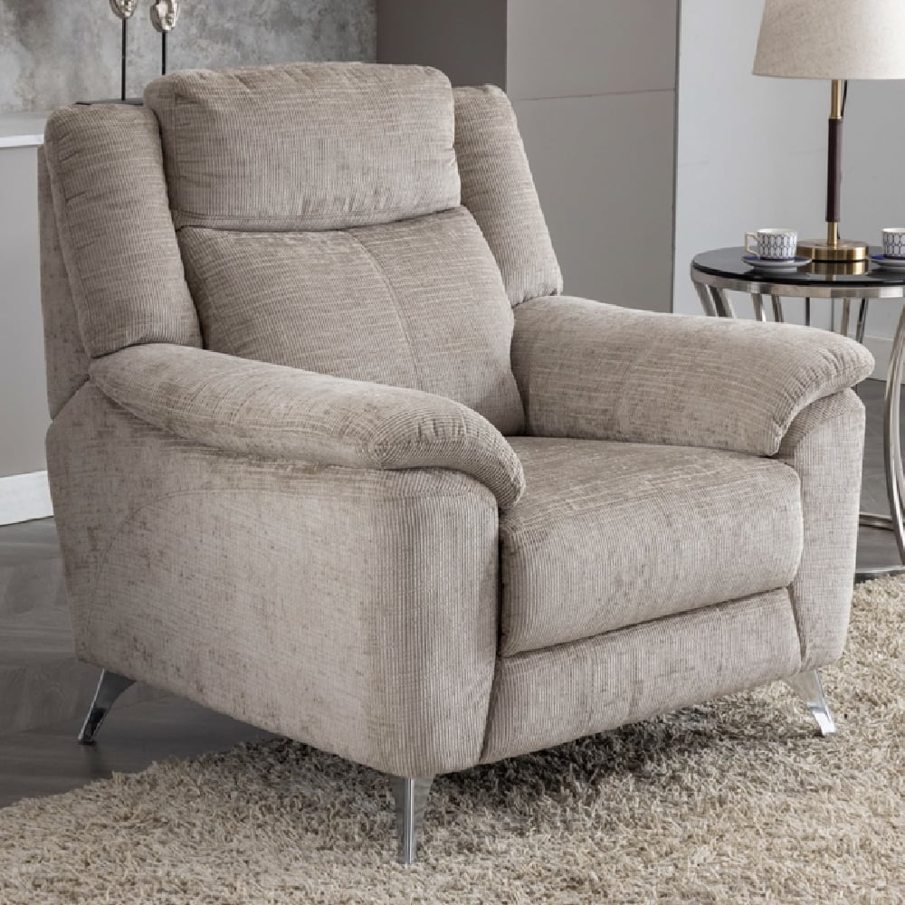 Mankato Fabric 1 Seater Sofa In Fossil