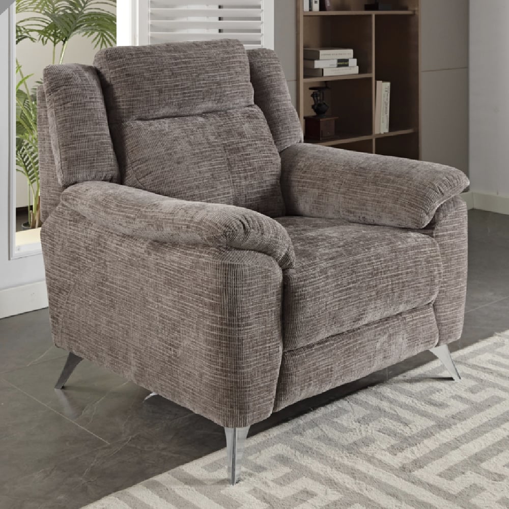 Mankato Fabric 1 Seater Sofa In Stone