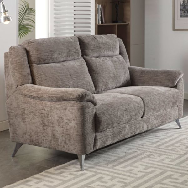 Mankato Fabric 3 Seater Sofa In Stone | Bed Sava