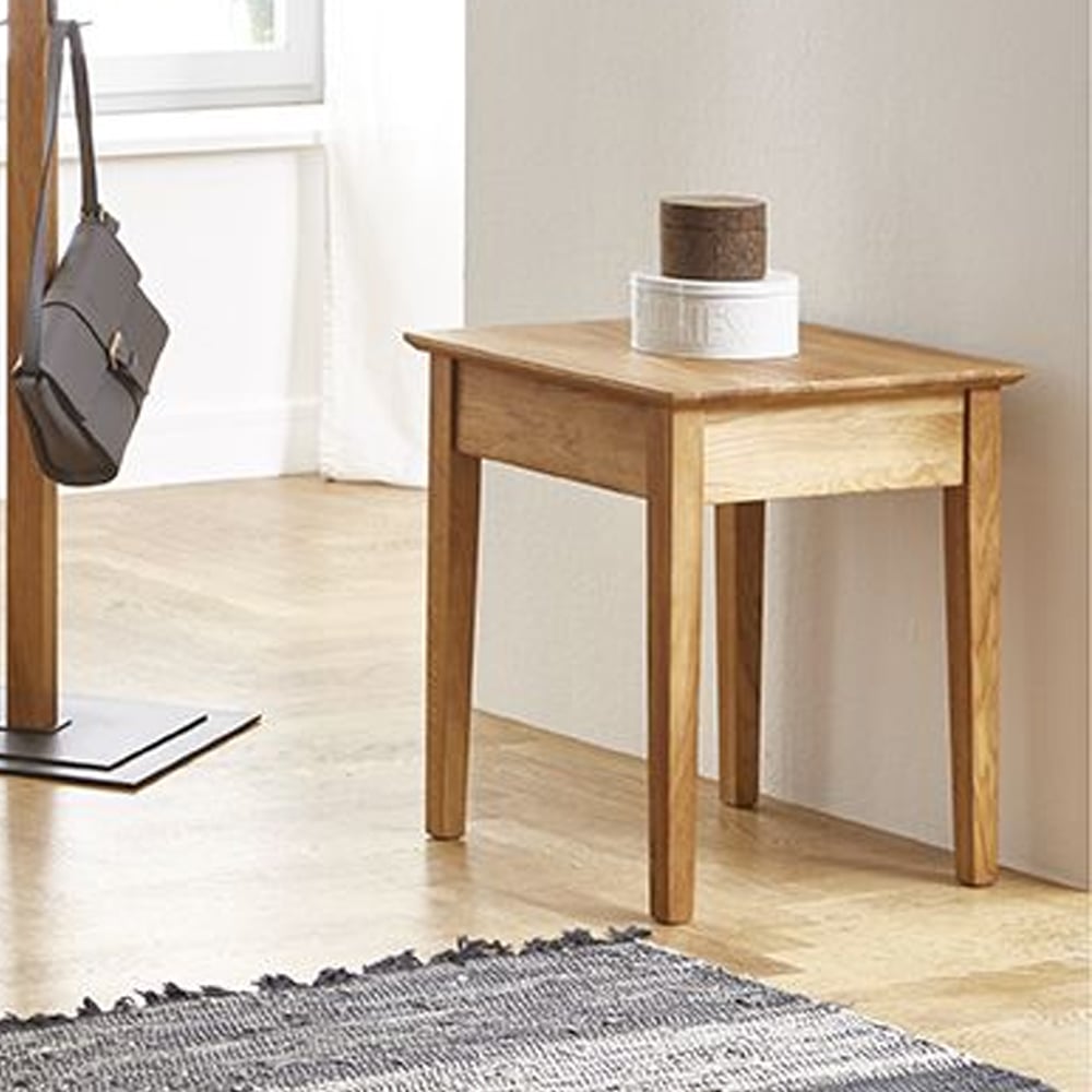 Maricopa Small Wooden End Table In Oak