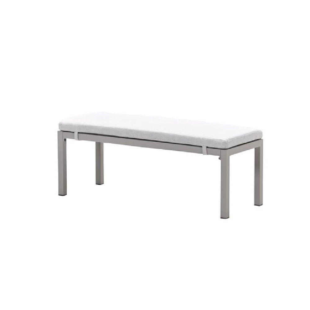 Marietta Aluminium Garden Seating Bench With Cushion In Taupe