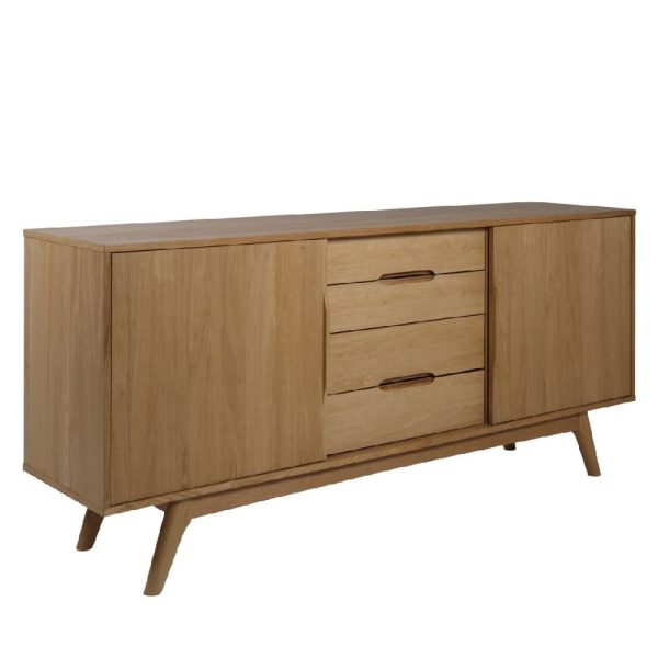 Marietta Wooden Sideboard With 2 Doors 4 Drawers In Oak | Bed Sava
