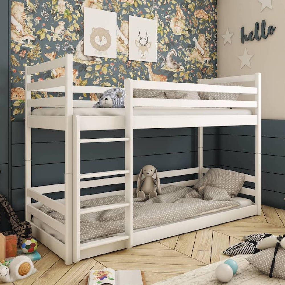 Marion Wooden Bunk Bed With Bonnell Mattress In White
