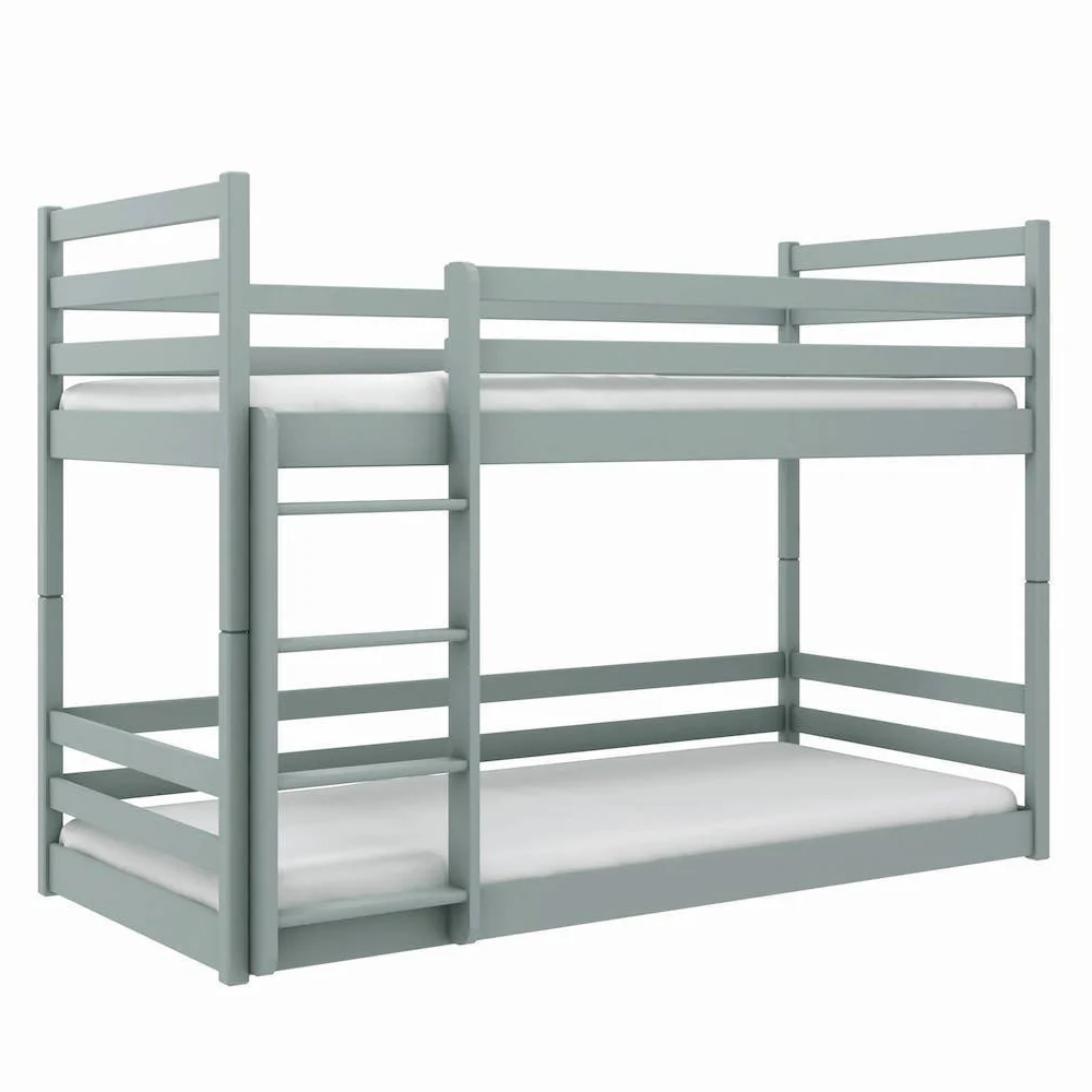 Marion Wooden Bunk Bed With Foam Mattress In Grey