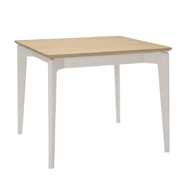 Mainz Wooden Square Dining Table In Taupe | Bed Sava