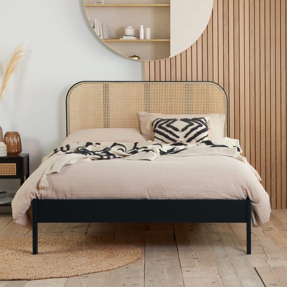 Marot Wooden King Size Bed In Black