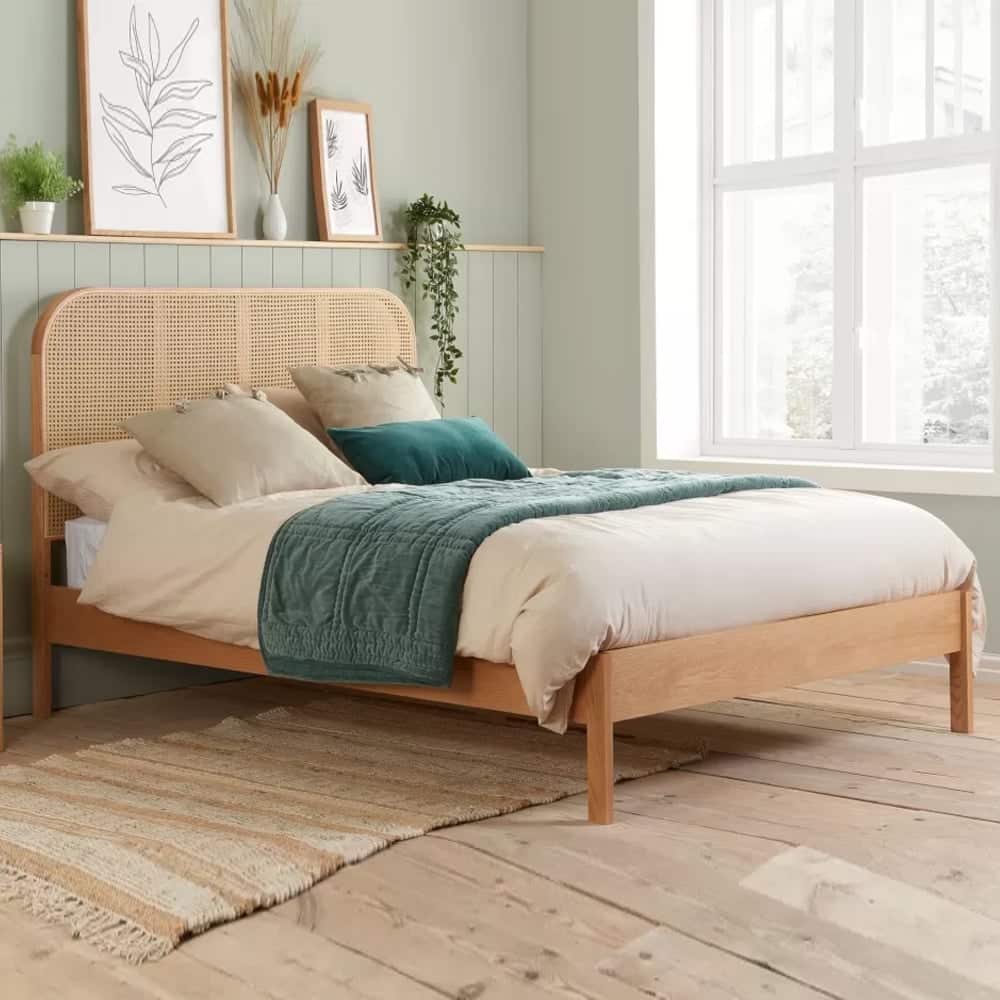 Marot Wooden King Size Bed In Oak