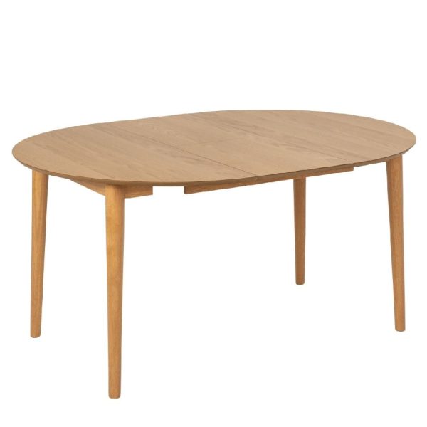 Marshfield Wooden Round Extending Dining Table In Oak | Bed Sava