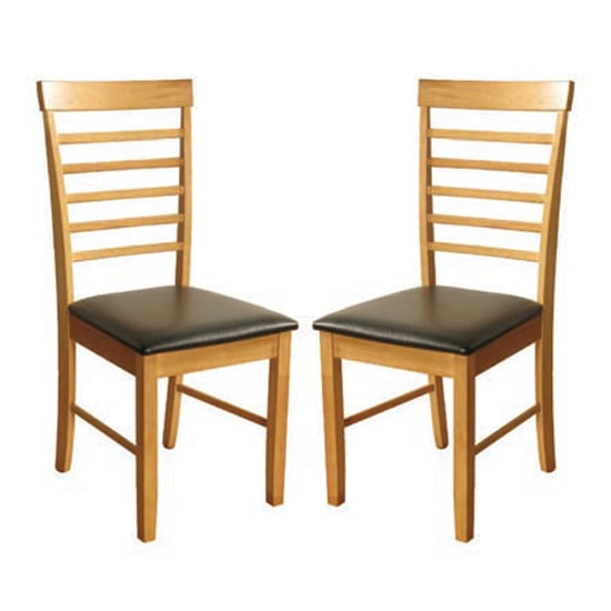 Marsic Light Oak Dining Chair In Pair
