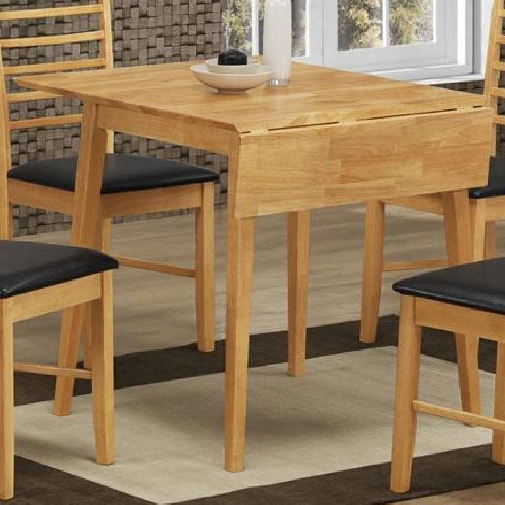 Marsic Wooden Square Drop Leaf Dining Table In Oak
