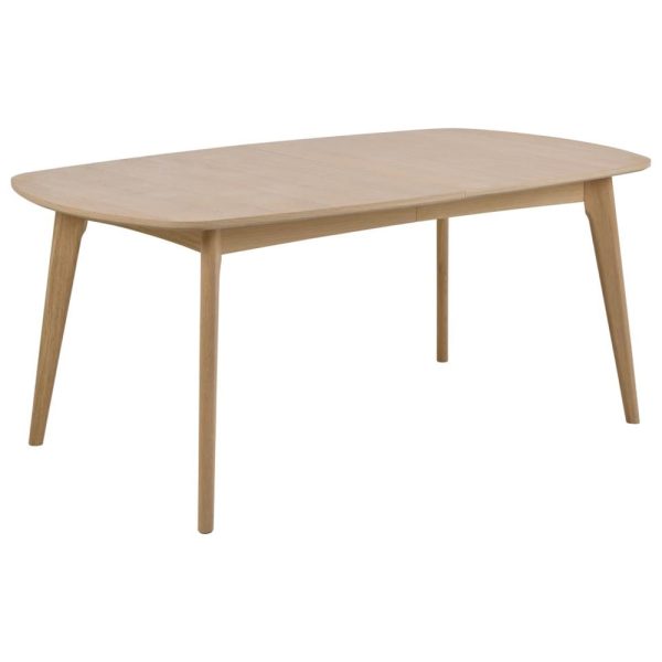 Marta Wooden Rectangular Dining Table In White Oak | Bed Sava