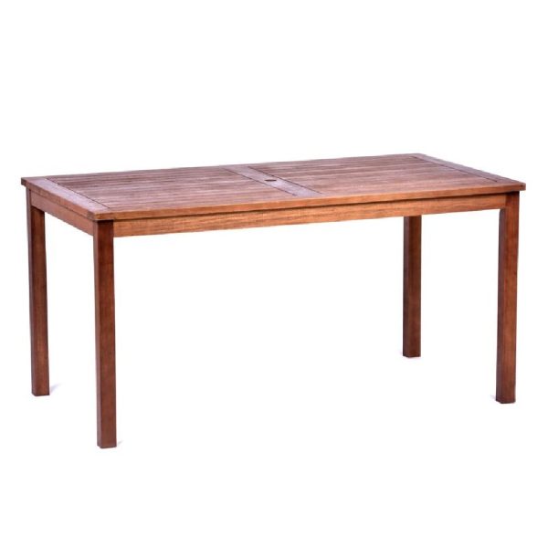 Marfa Wooden Rectangular Dining Table In Brown | Bed Sava