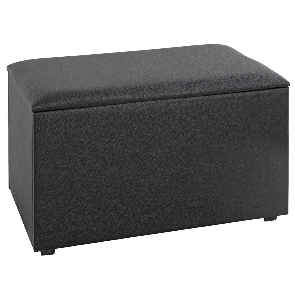 Massillon Large Fabric Storage Ottoman In Black