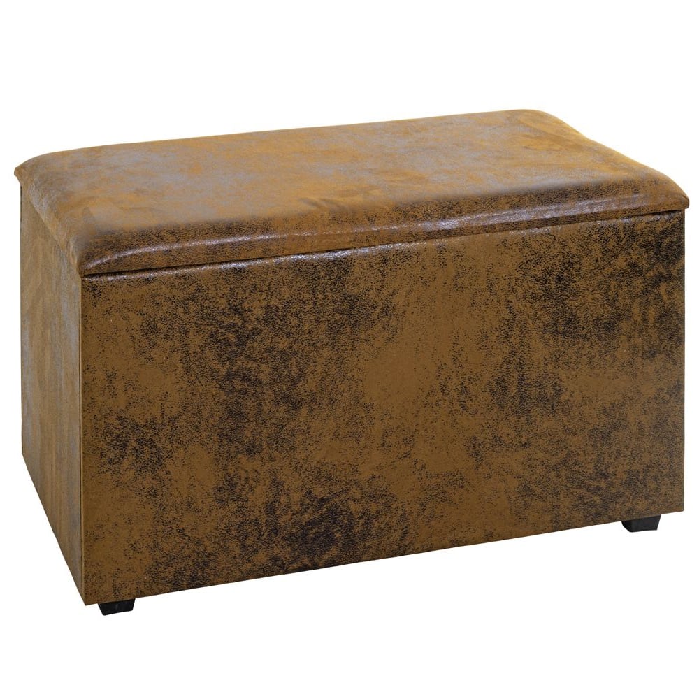 Massillon Large Fabric Storage Ottoman In Vintage Brown