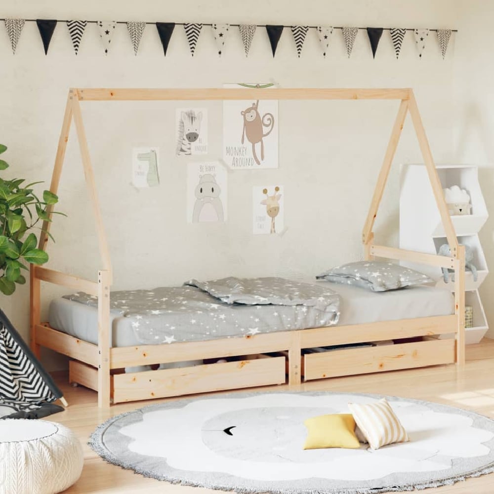 Merano 90x190cm Wooden Children Daybed In Natural