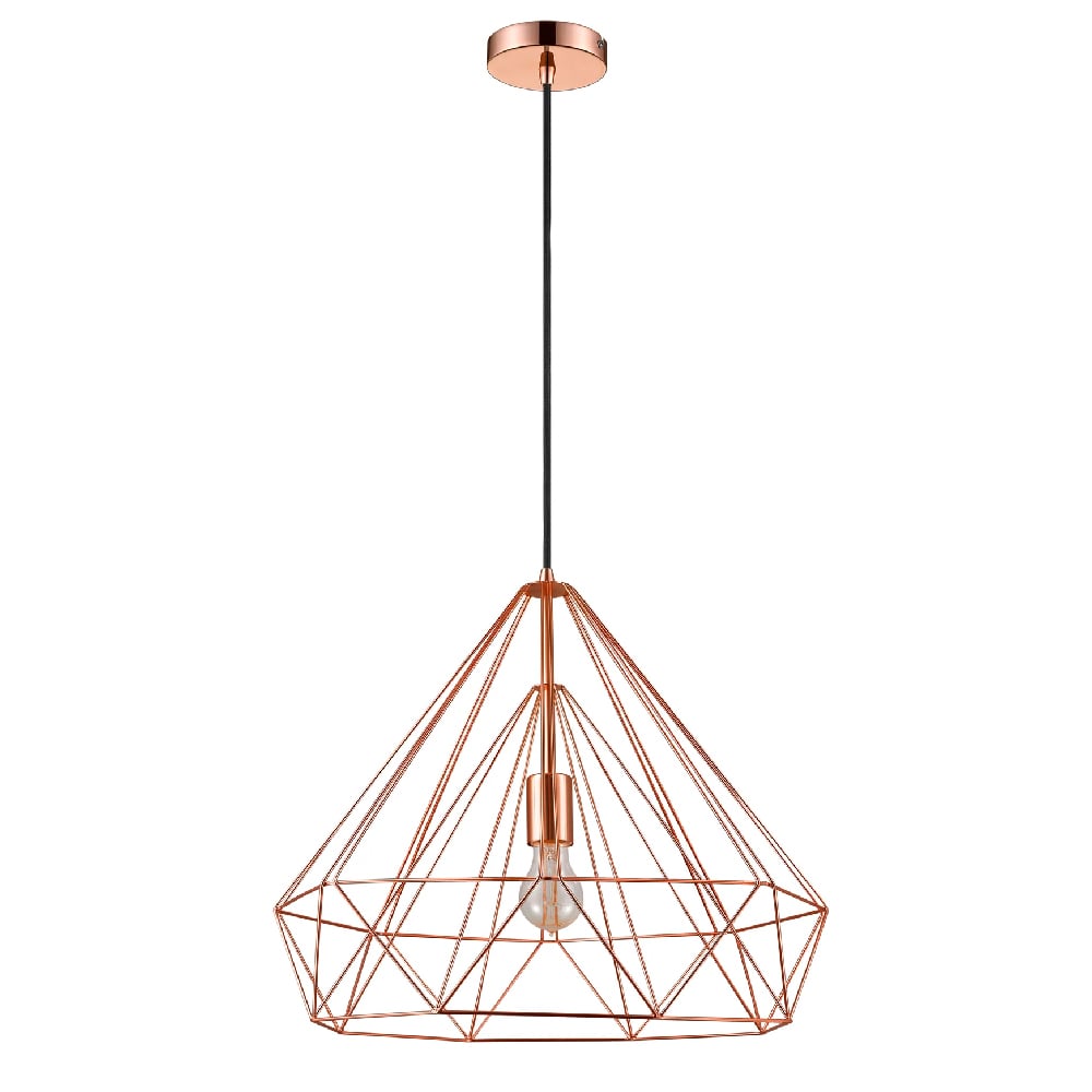 Merton Metal Pendant Light Large In Copper