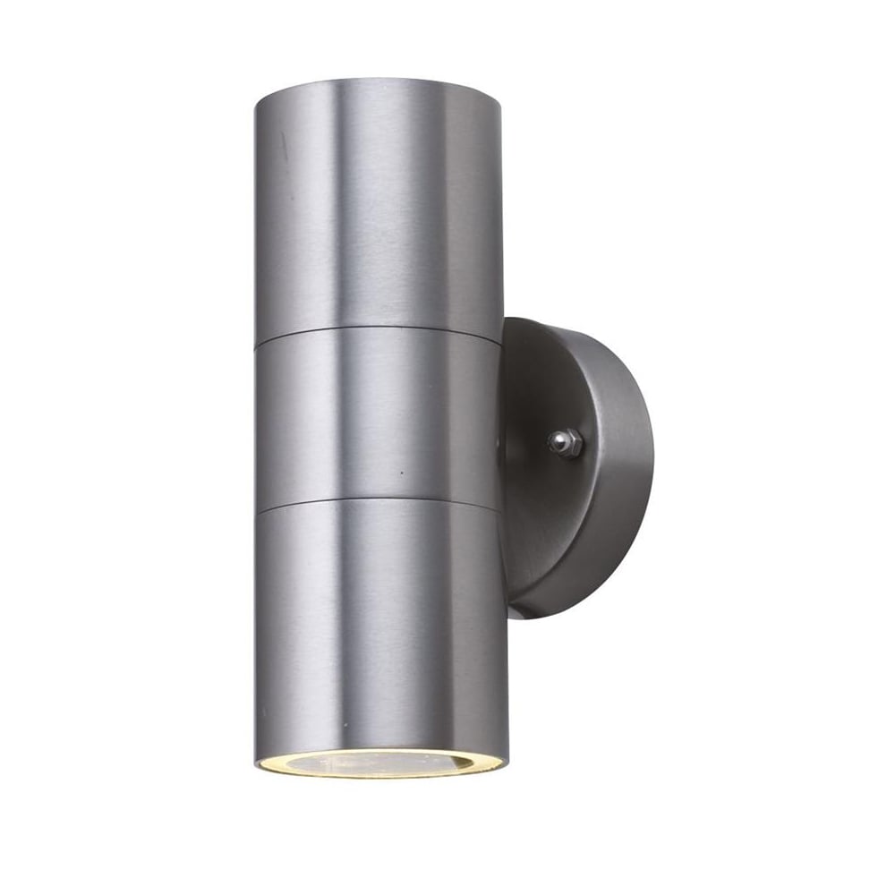 Metro LED Outdoor Wall Light Large In Silver
