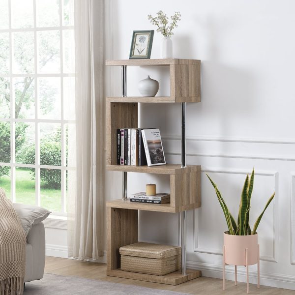 Miami Wooden Shelving Unit In Sanremo Oak | Bed Sava