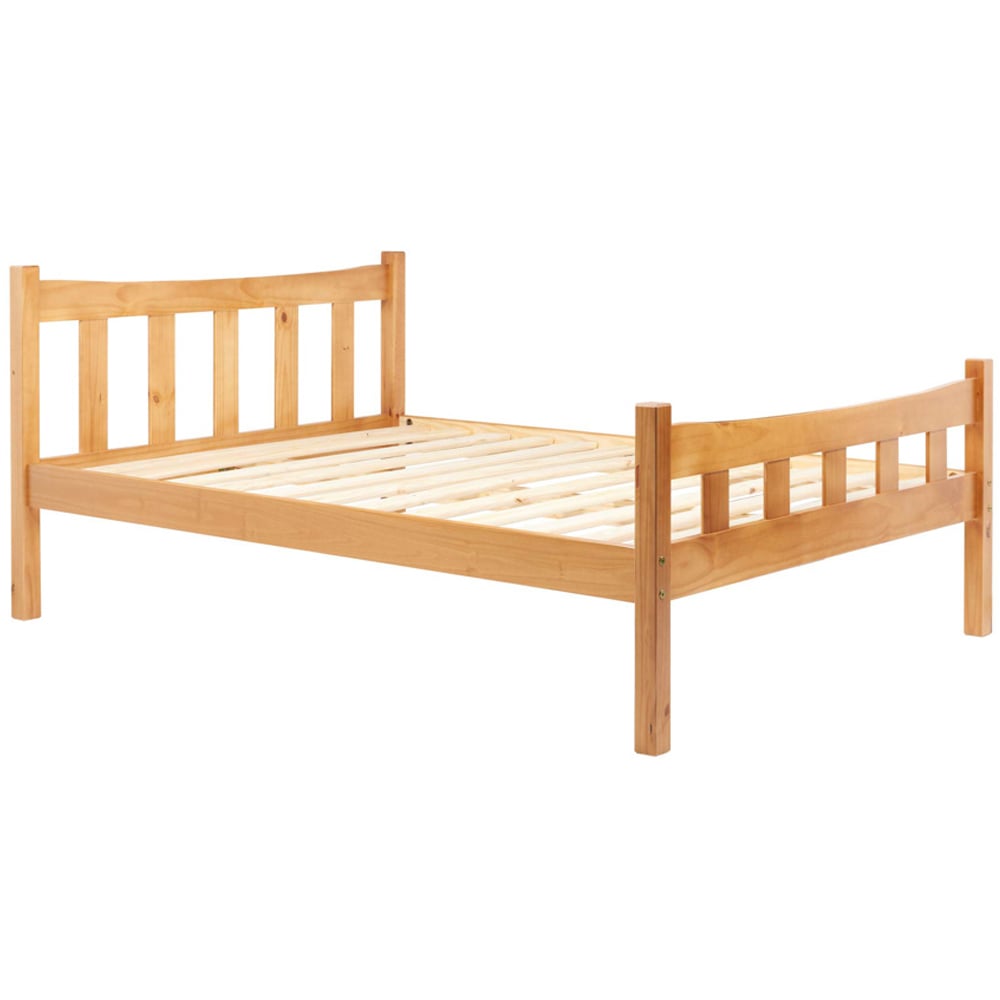 Miamian Wooden Small Double Bed In Antique Pine