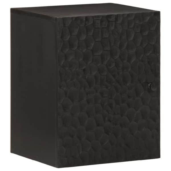Midland Wooden Wall Bathroom Cabinet With 1 Door In Black | Bed Sava