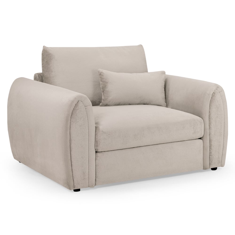 Millburn Plush Velvet 1 Seater Sofa In Mocha