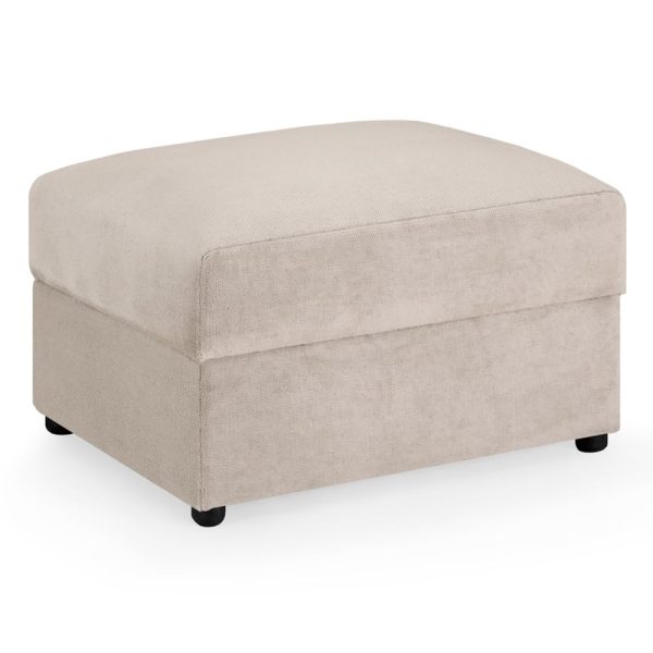 Millburn Plush Velvet Foot Stool In Mocha | Bed Sava
