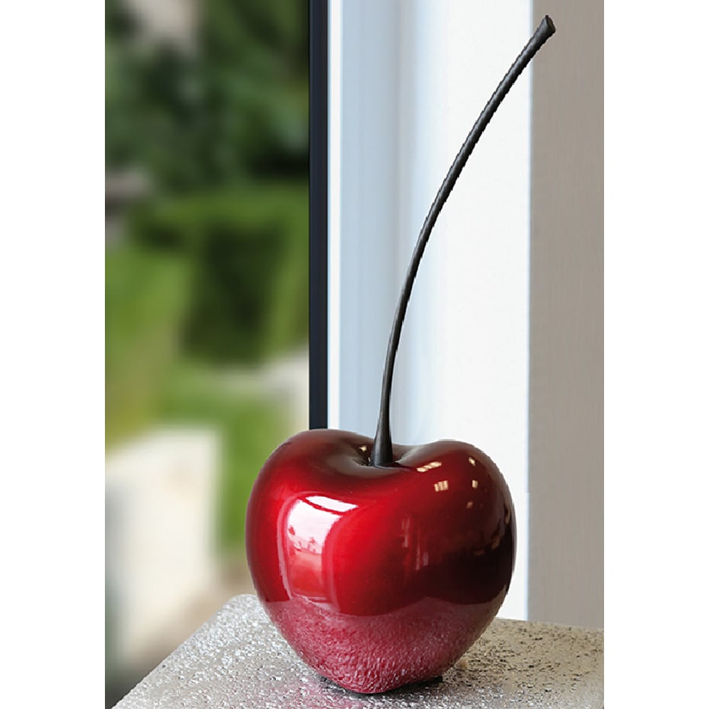 Moline Large Ceramics Celebration Cherry Sculpture In Red