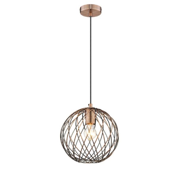 Moorgate Metal Pendant Light Large In Antique Copper | Bed Sava