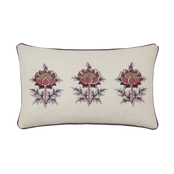 Morris  Co Blackthorn Cushion 30cm x 50cm Damson | Bed Sava
