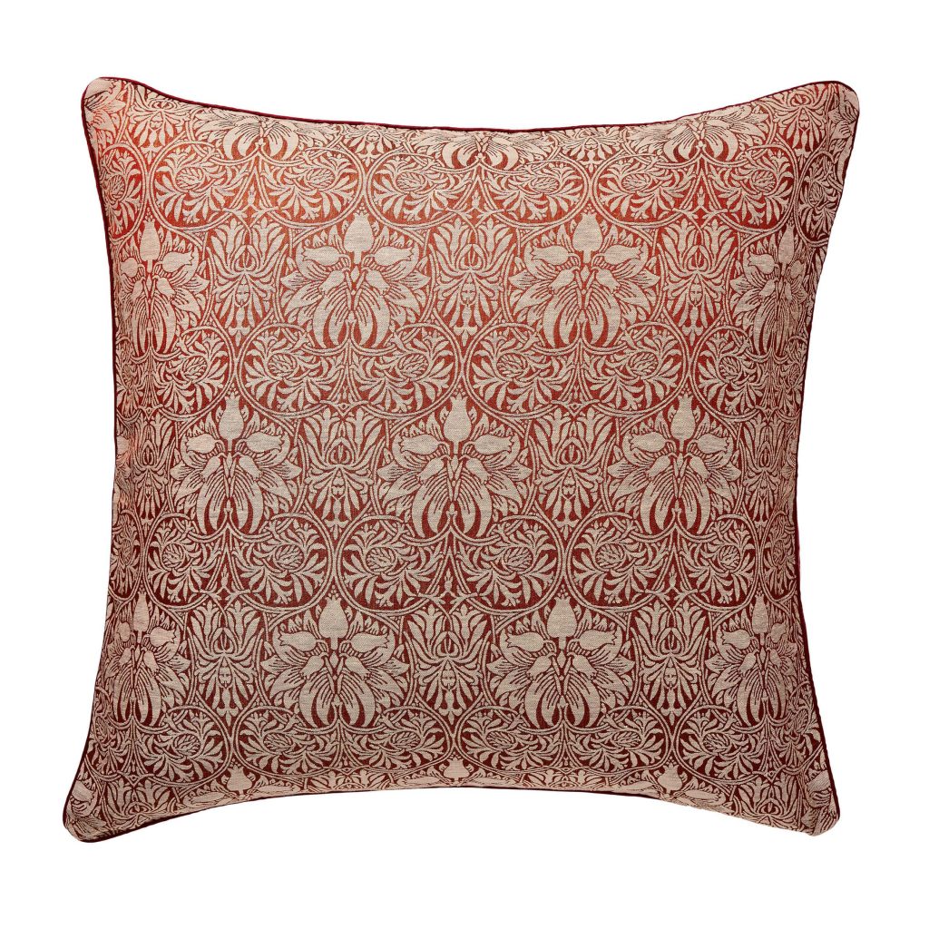 William Morris Crown Imperial Square Oxford Pillowcase, Red