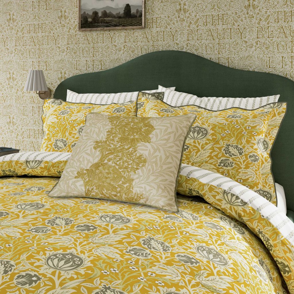 Morris & Co X Emery Walker Elmcote Single Duvet Cover Set, Sunflower