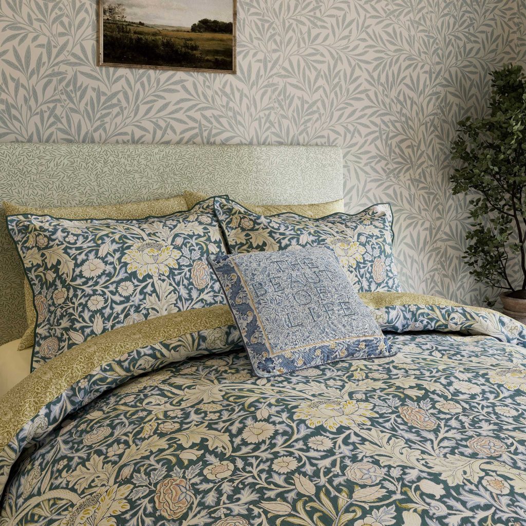 Morris & Co X Emery Walker Trent Single Duvet Cover Set, River Wandle
