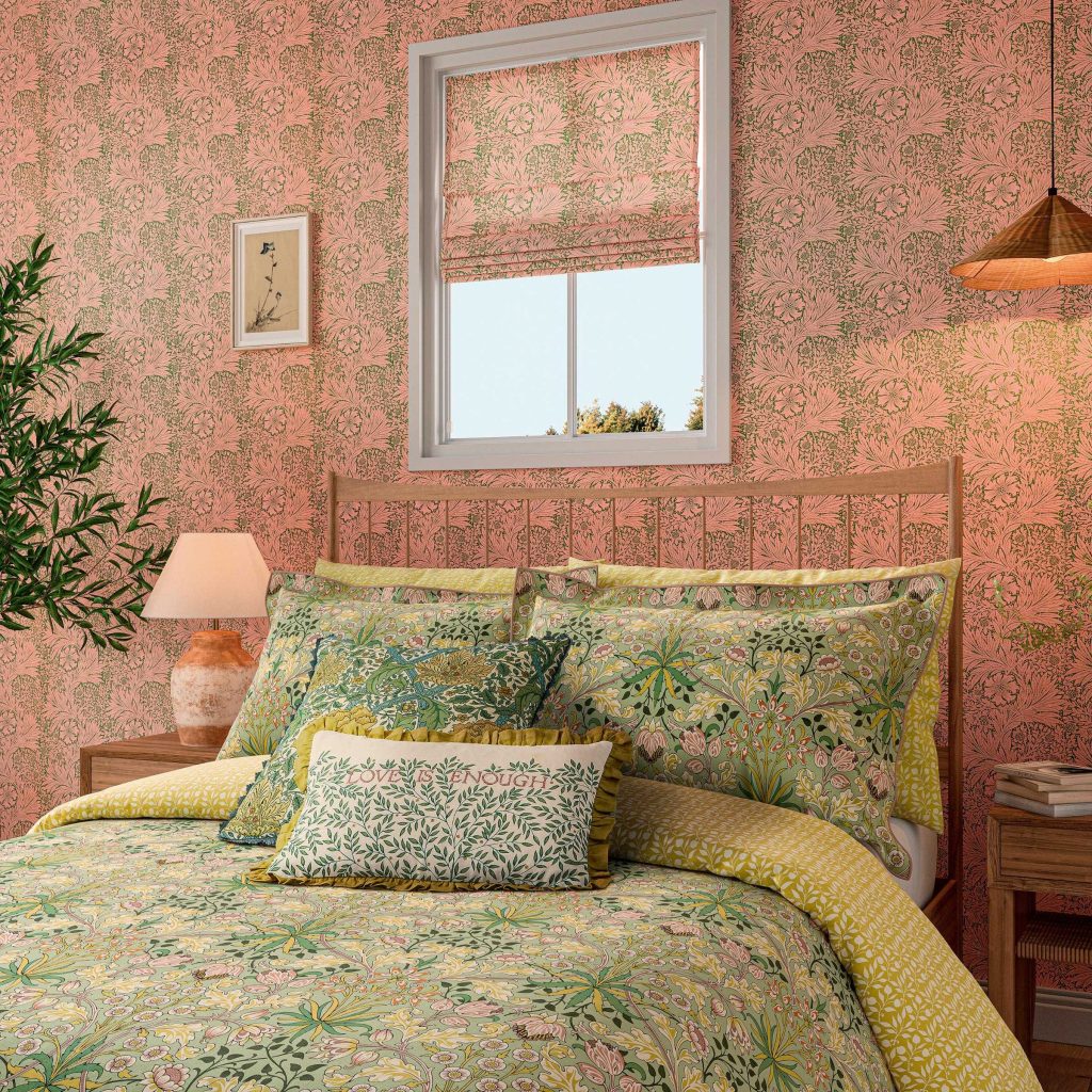William Morris Hyacinth Single Duvet Cover Set, Sage & Citrus