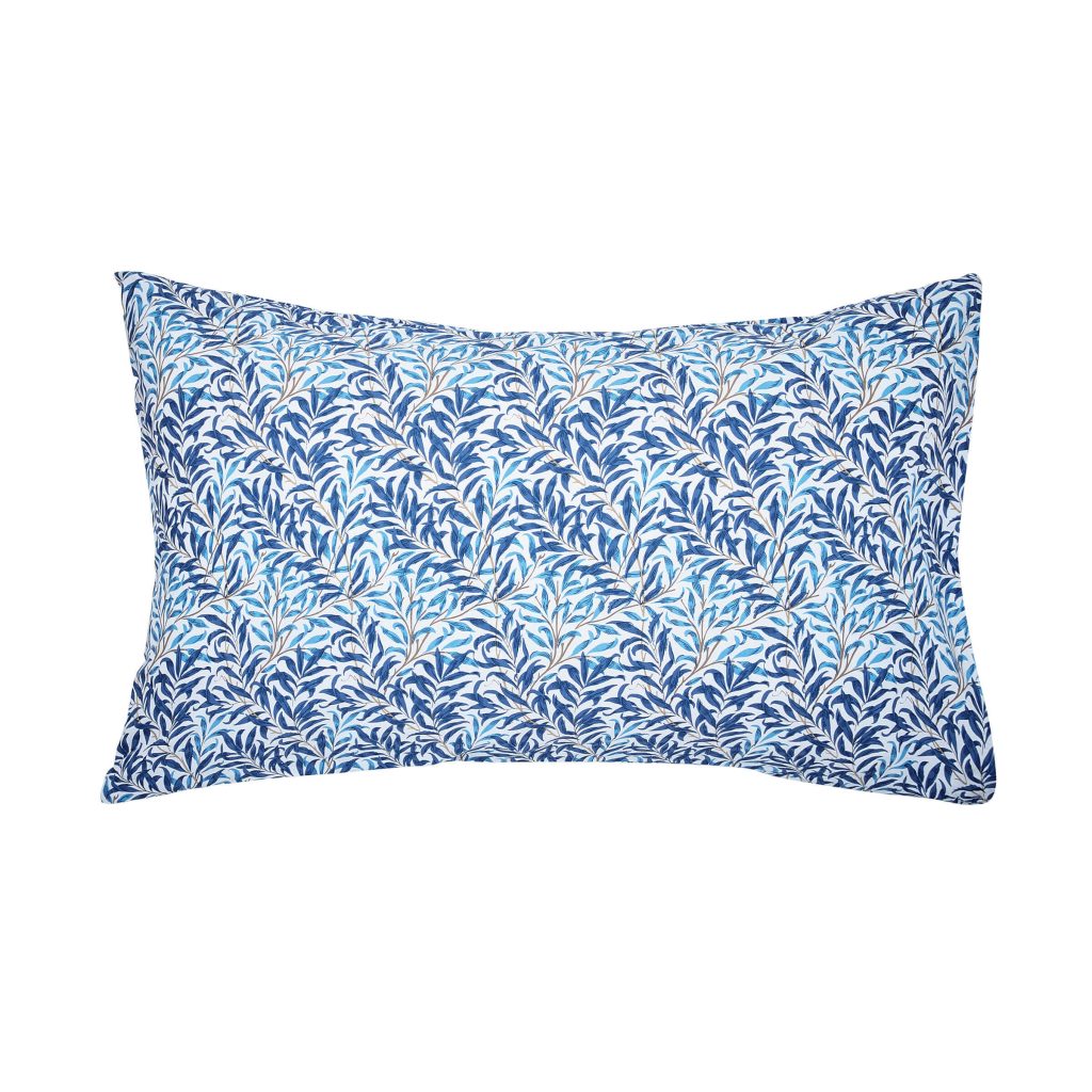 William Morris Pimpernel Pair of Standard Pillowcases, Woad Blue